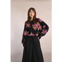 Brushed Knit Floral Jumper