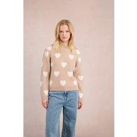 Knitted Jumper with Heart Print