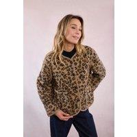 Textured Leopard Print Jacket