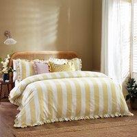 Birdie Stripe Ruffle Duvet Set