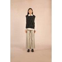 Sleeveless Jumper with Side Ties