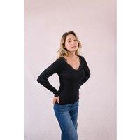 Fine Knit Top with Lace Finish