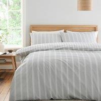 Ashford Stripe Cotton Percale Reversible Duvet Cover Set