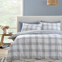 Marlow Check Cotton Percale Reversible Duvet Cover Set