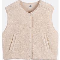 Oversized Sleeveless Cardigan in Sherpa