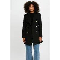 Mid-Length Buttoned Coat