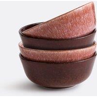Set of 4 Sintra Bowls in Reactive Glazed Stoneware