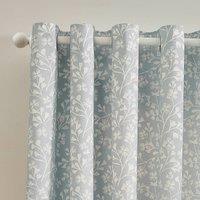 Brooke Floral Lined Eyelet Curtains