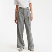 Signatures Simo Pleated Wide Leg Trousers in Wool Blend