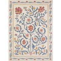 Antonia Rug in Jute with Flower Pattern