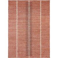 Calvy Line Print Cotton and Jute Rug