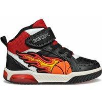 Kids Inek Breathable LED High Top Trainers