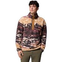 Helvetia Printed Fleece Sweatshirt with Half High Neck