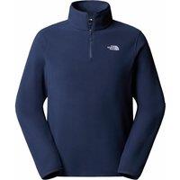 Half Zip-Up Fleece Sweatshirt with High Neck and Logo