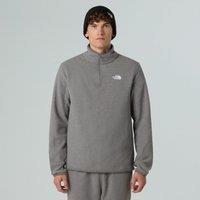 Half Zip-Up Fleece Sweatshirt with High Neck and Logo