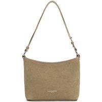 S Suede Zip-Up Bucket Bag