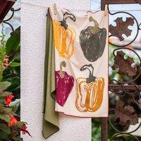 Set of 2 Eden Peppers Print Tea Towels