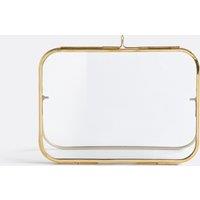 Uyova Freestanding Photo Frame in Brass and Glass, H18cm