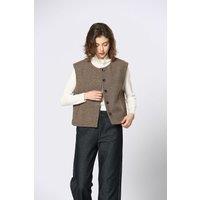 Sleeveless Button-Down Jacket