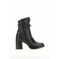Leather Ankle Boots with Square Toe