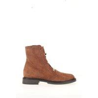 Suede Ankle Boots with Jewelled Front