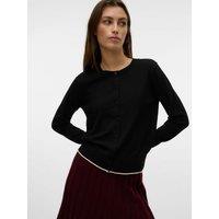 Crew Neck Buttoned Cardigan