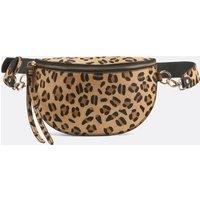 Leopard Print Leather Bum Bag