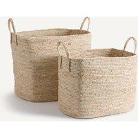 Set of 2 Aiocha Woven Corn Rope Baskets