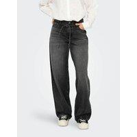 Wide Leg Jeans with Drawstring