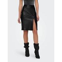 Fitted Skirt in Faux Leather