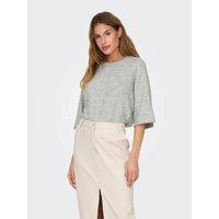 Crew Neck Jumper with 3/4 Length Sleeves