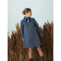 Denim Dress with Long Sleeves