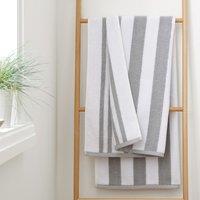 Reversible Stripe Cotton Jacquard Bath Towel