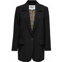 Long Sleeve Blazer with Leopard Print Lining