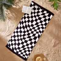 Checkerboard Cotton Beach Towel