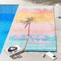 Summer Vibes Cotton Beach Towel
