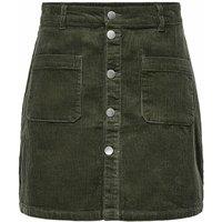 Buttoned Mini Skirt in Velour
