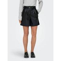 100% Polyester Shorts in Imitation Leather