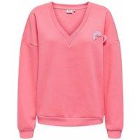 V-Neck Sweatshirt with Colourful Badge