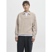 Open Jumper with Polo Collar