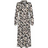 Maxi Shift Dress with Long Sleeves