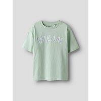 Slogan Print T-Shirt with Short Sleeves