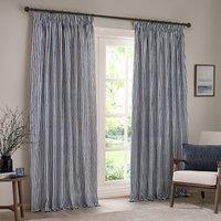 Hebden Striped Cotton Pencil Pleat Curtains