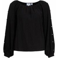 Blouse with Silver-Tone Button Detail