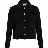 Polo Cardigan with Gold-Tone Buttons
