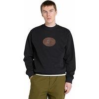 Crew Neck Sweatshirt with Leather Logo