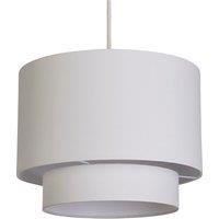30cm White 2-Tier Drum Shade