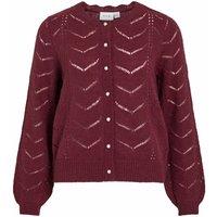 Fine Knit Cardigan with Crew Neck