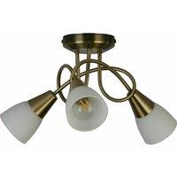 3 Light Antique Brass Ceiling Light