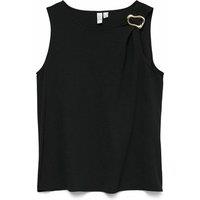 Top with Gold-Tone Shoulder Detail